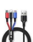 Fast Charging 3-in-1 USB Cable – Type-C, Micro USB & Lightning Cable Bangladesh